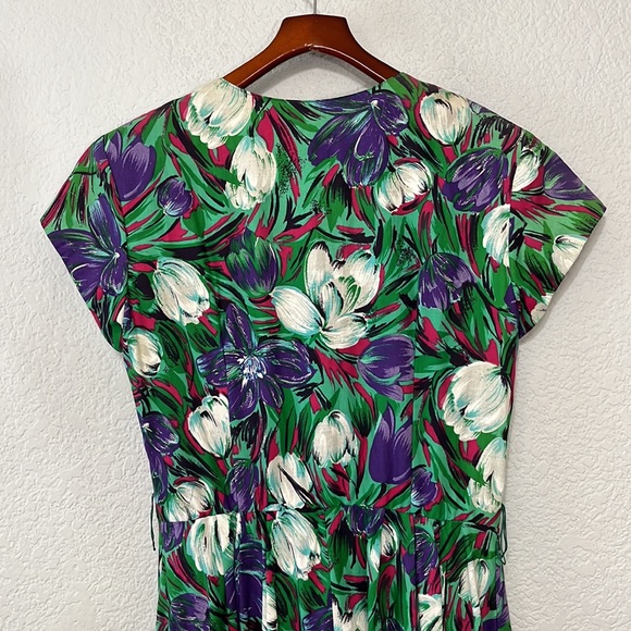 Vintage Colorful Floral Floral Dress - Picture 9 of 14